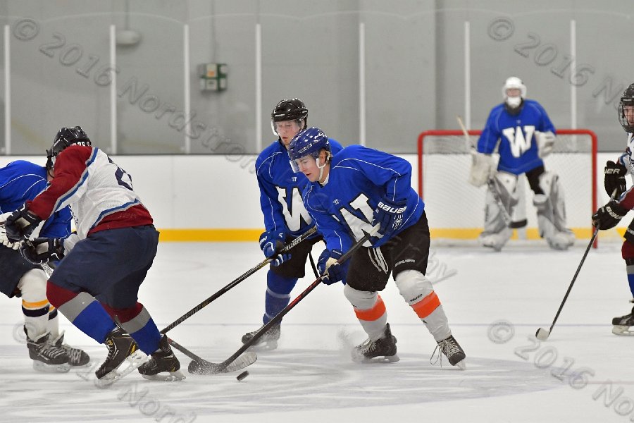 Wheaton College Men\'s Ice Hockey vs Middlesex Community College. - Photo By: KEITH NORDSTROM